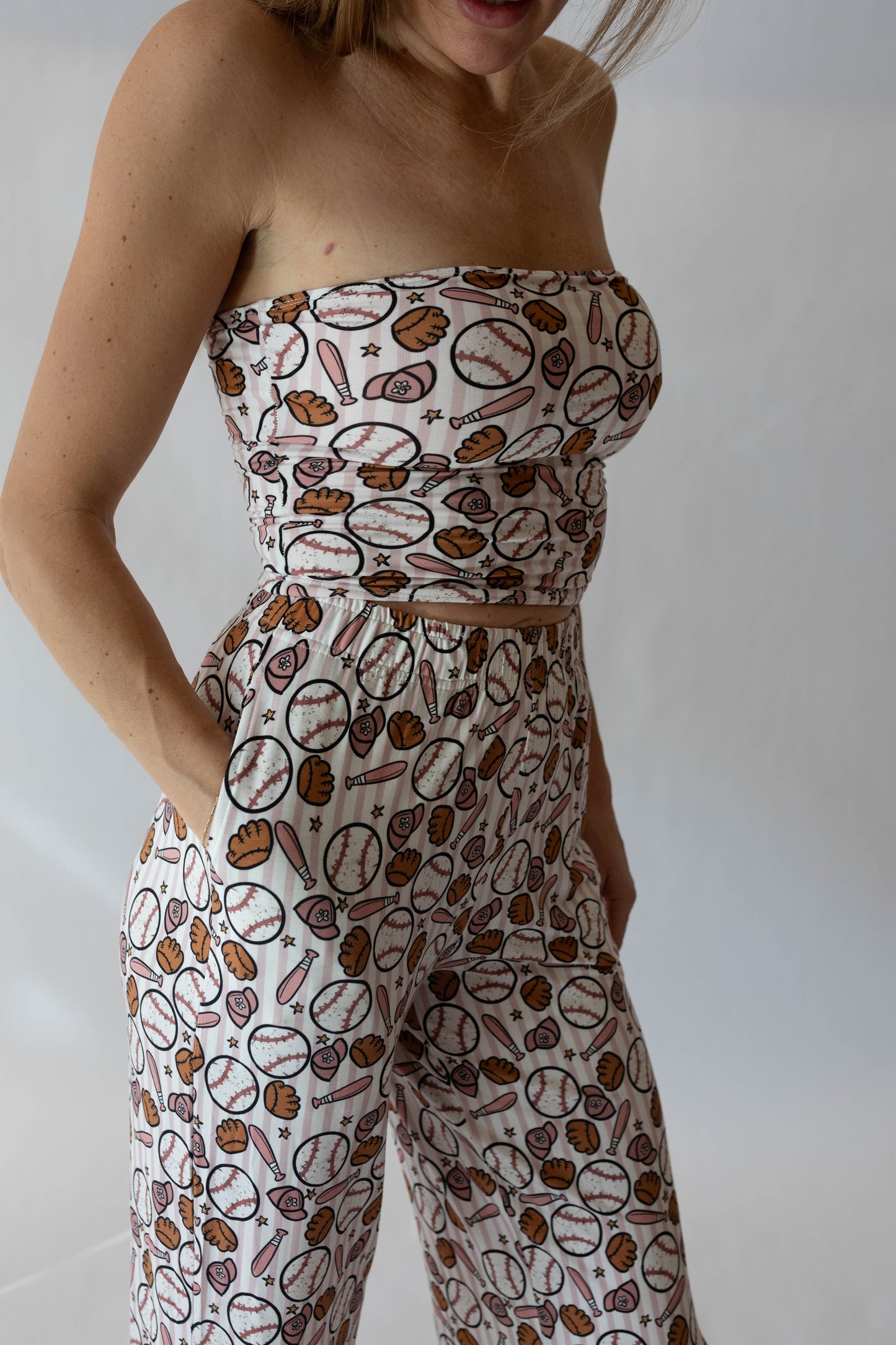 'Not like a Regular Mom' Women's Pink Baseball Set