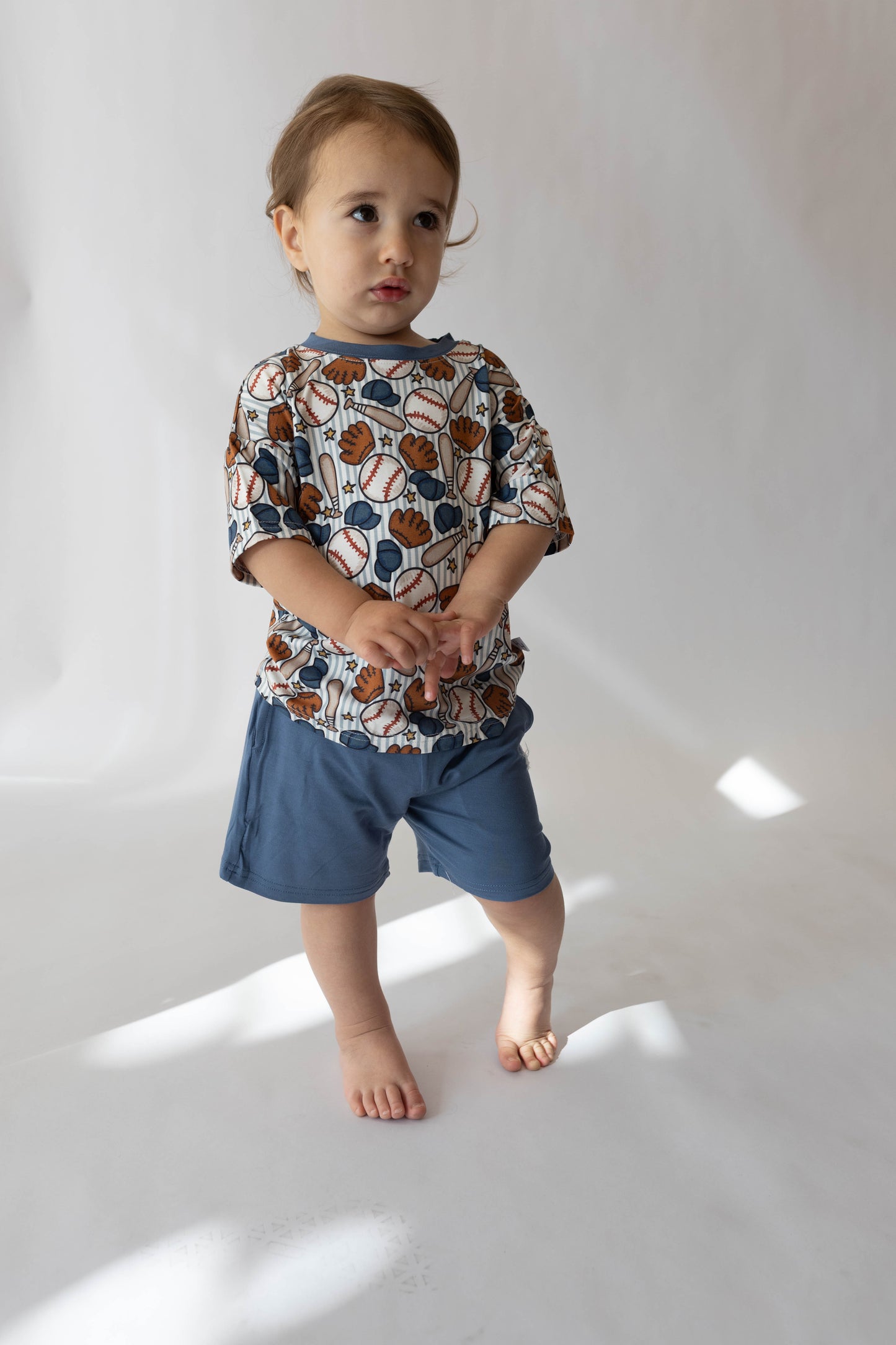 Blue Baseball Boy's Casual Set