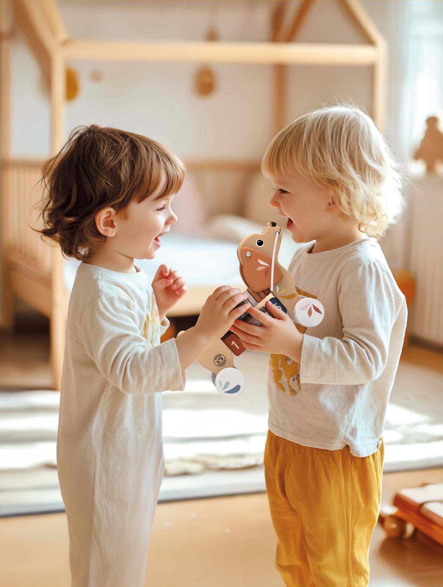 Wooden Puppy Pull along