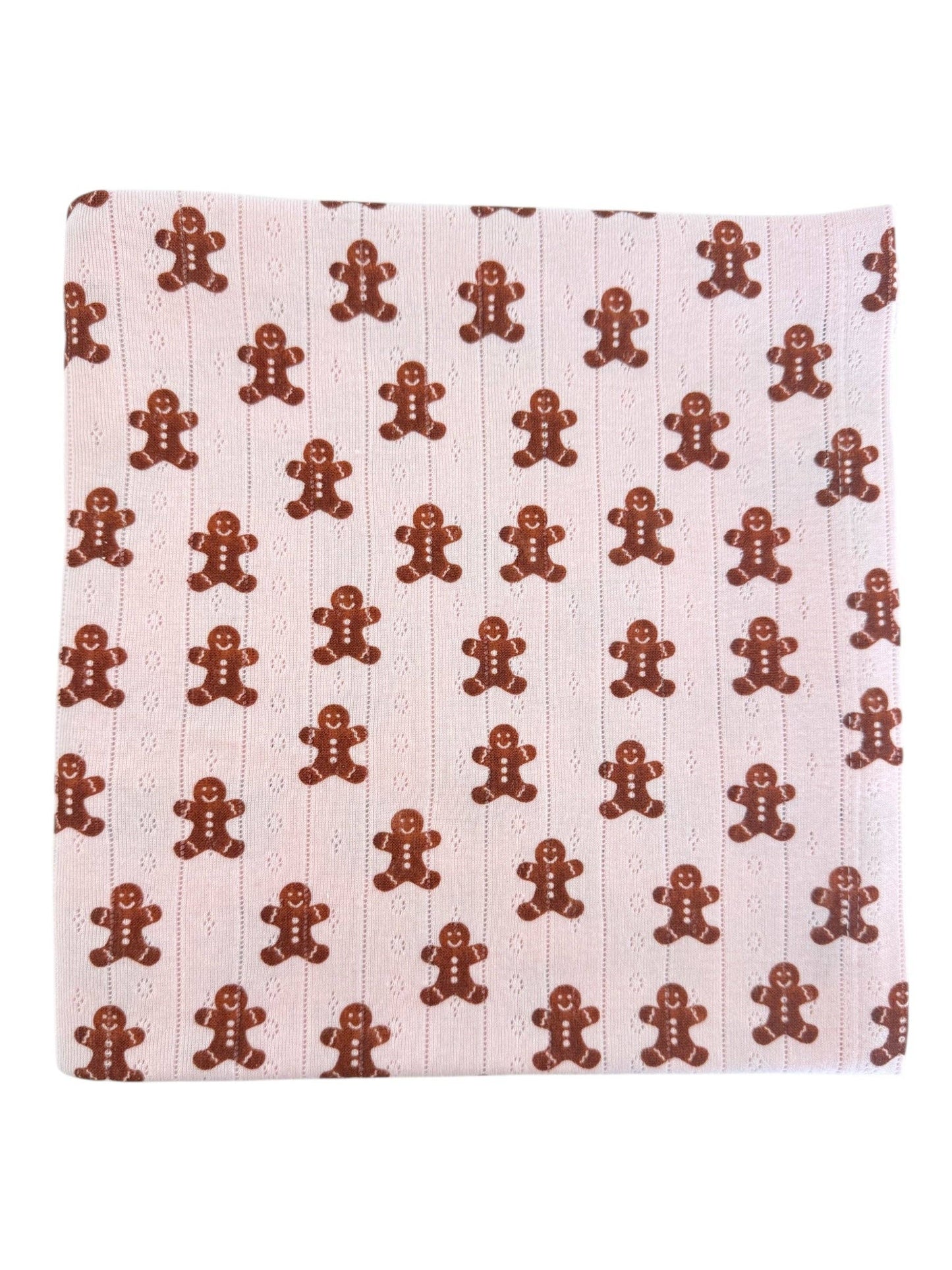 Organic Pointelle Blush Gingerbread Swaddle