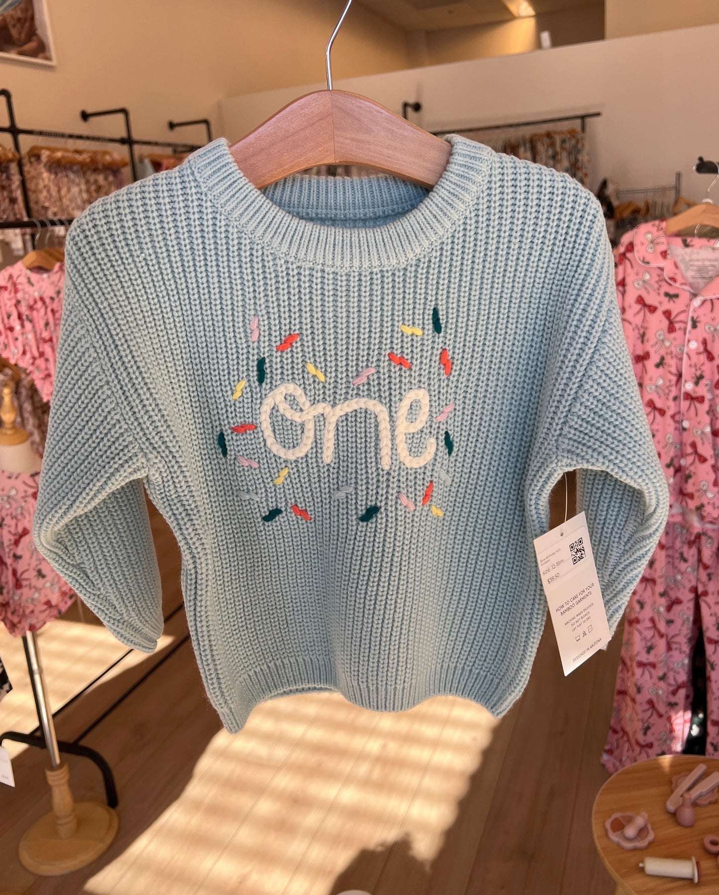 Blue 1st Birthday Knit Sweater ‘One’