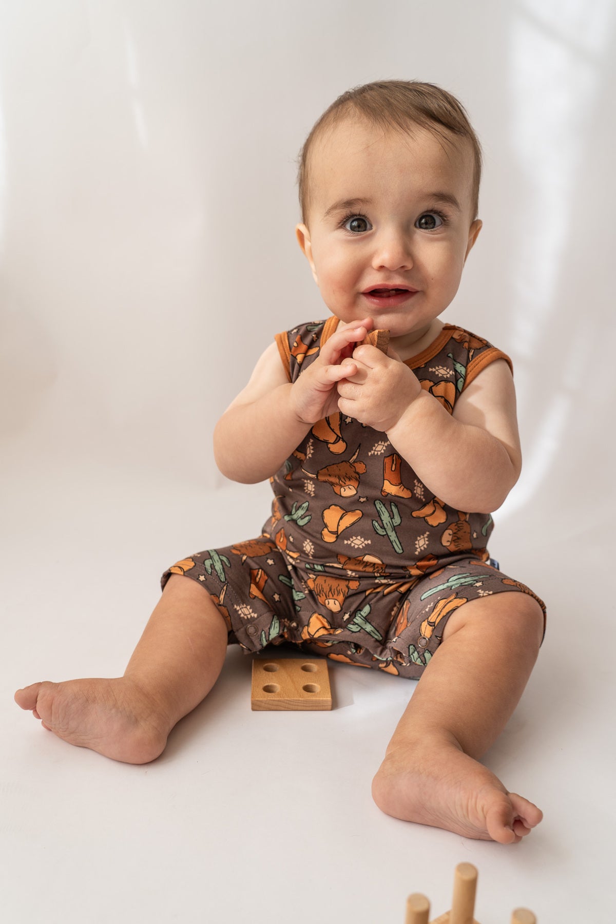 Highland Cow Shorty Tank Romper