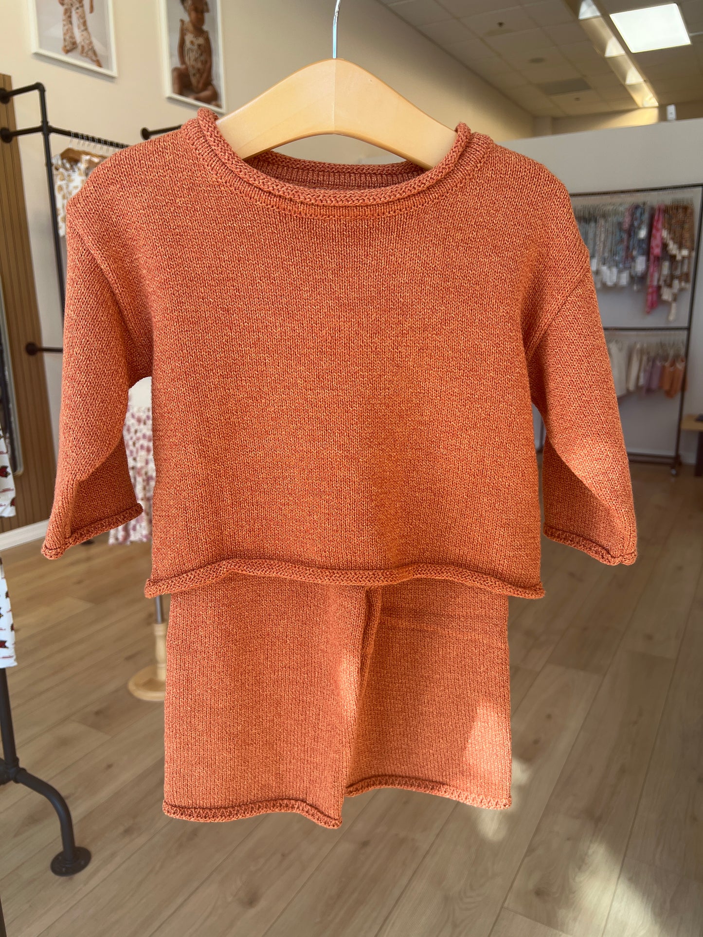 Oversized Ginger Knit 2 Piece Set