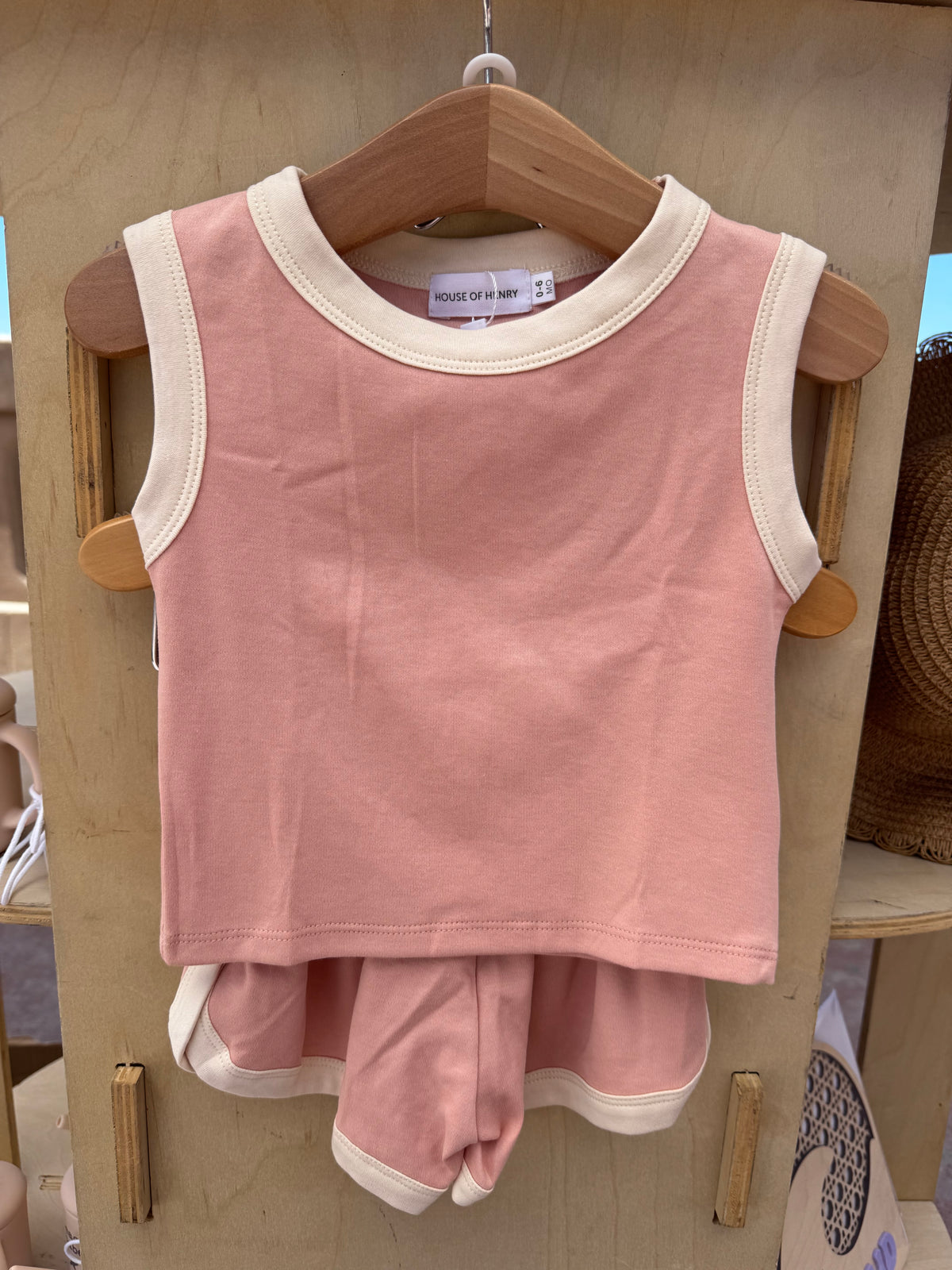 Blush & White Tank Set