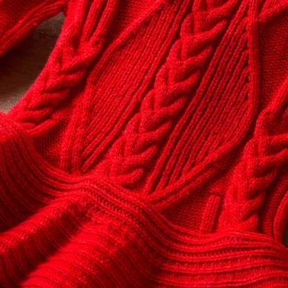 Red Knit Sweater & Tulle Dress