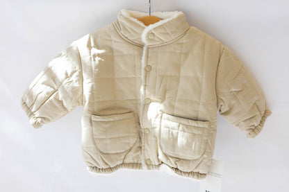 Cream Quilted Lined Jacket