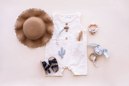 Straw Hat // Sun Hat // Baby Sun Hat // Beach Hat: Cream