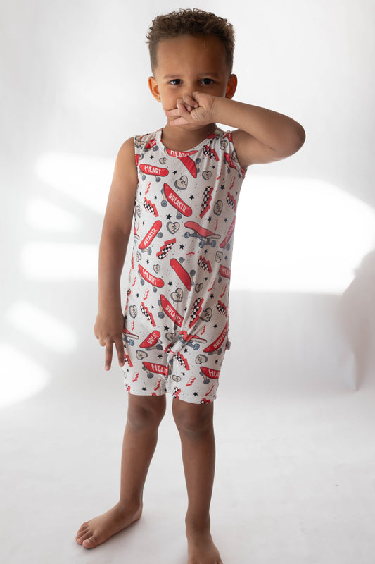 Heart Breaker Shorty Tank Romper