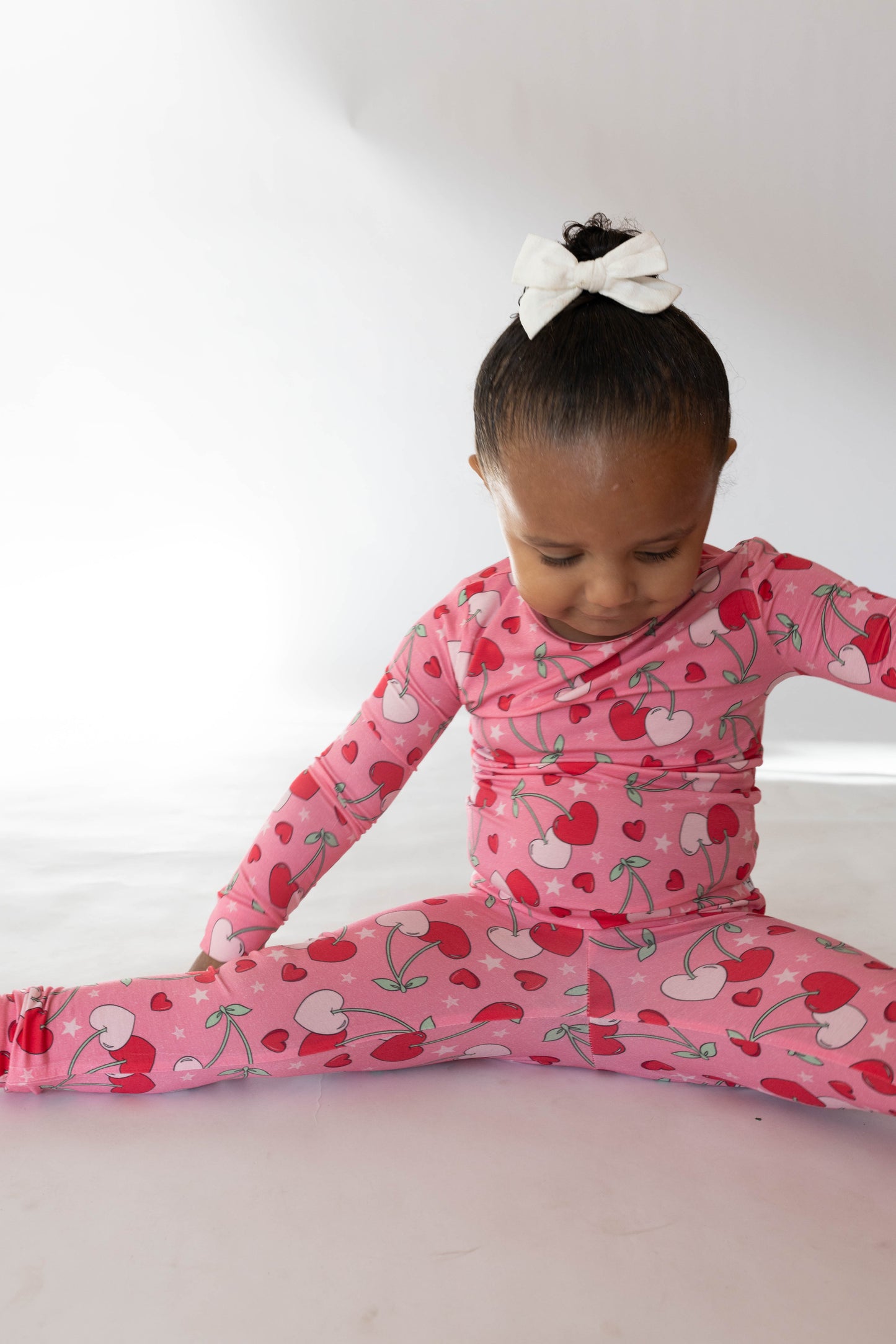 Cherry Hearts 2 piece PJ's