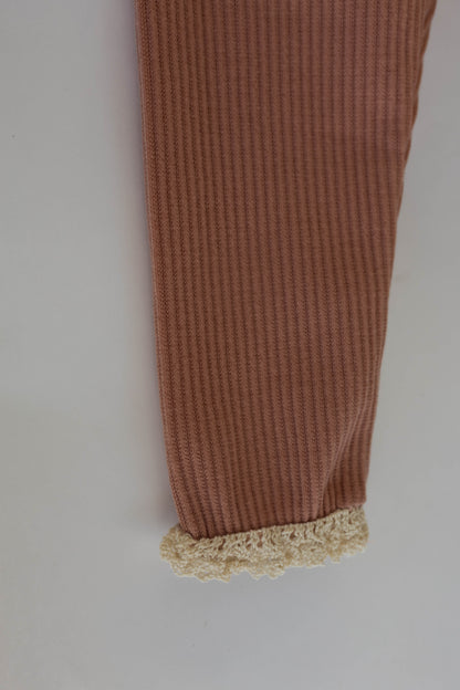 Pink Ribbed leggings