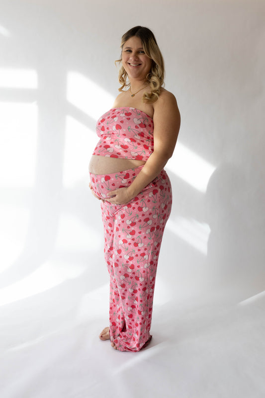 'Not like a Regular Mom' Women's Cherry Hearts Set