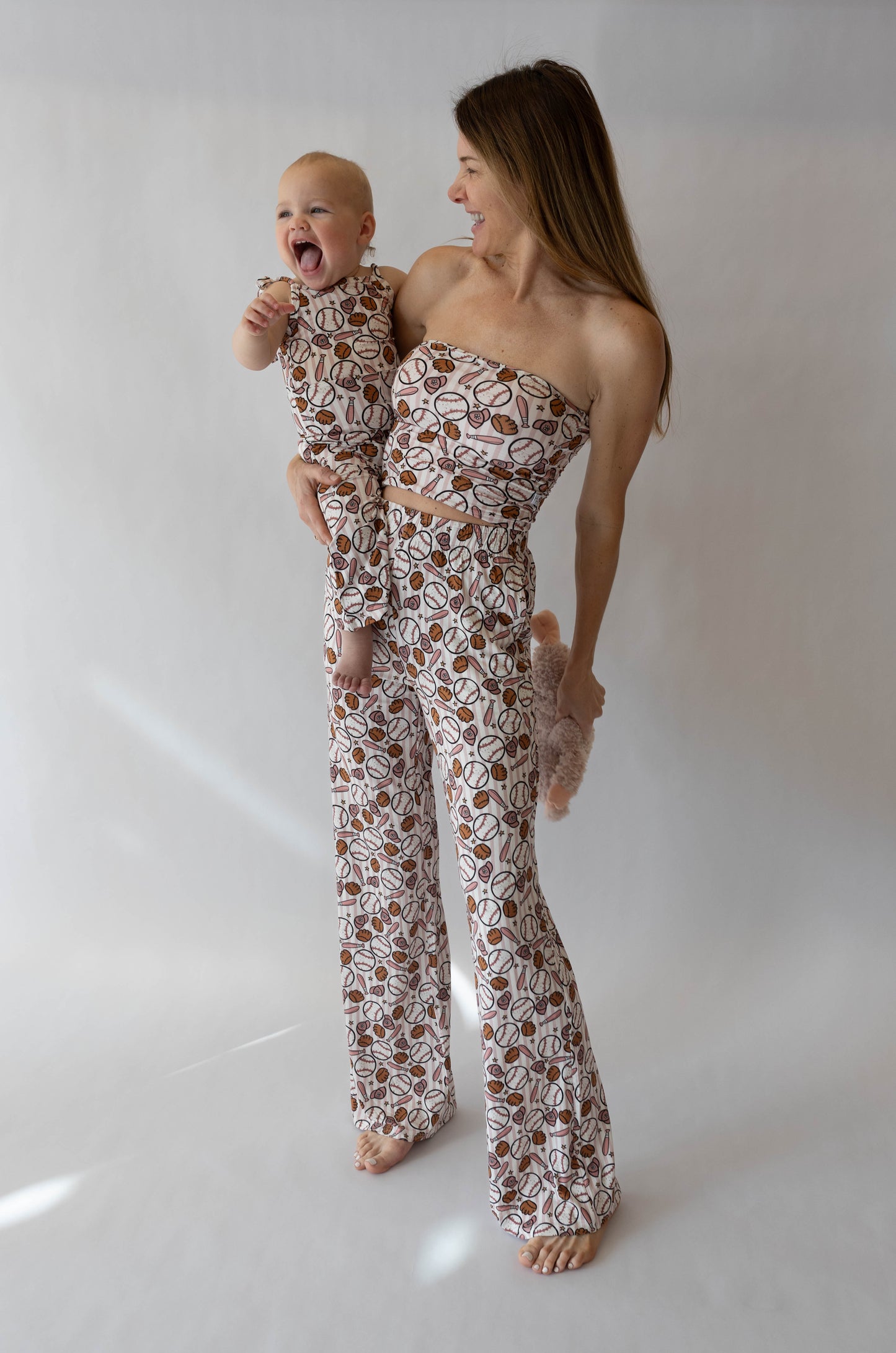 'Not like a Regular Mom' Women's Pink Baseball Set