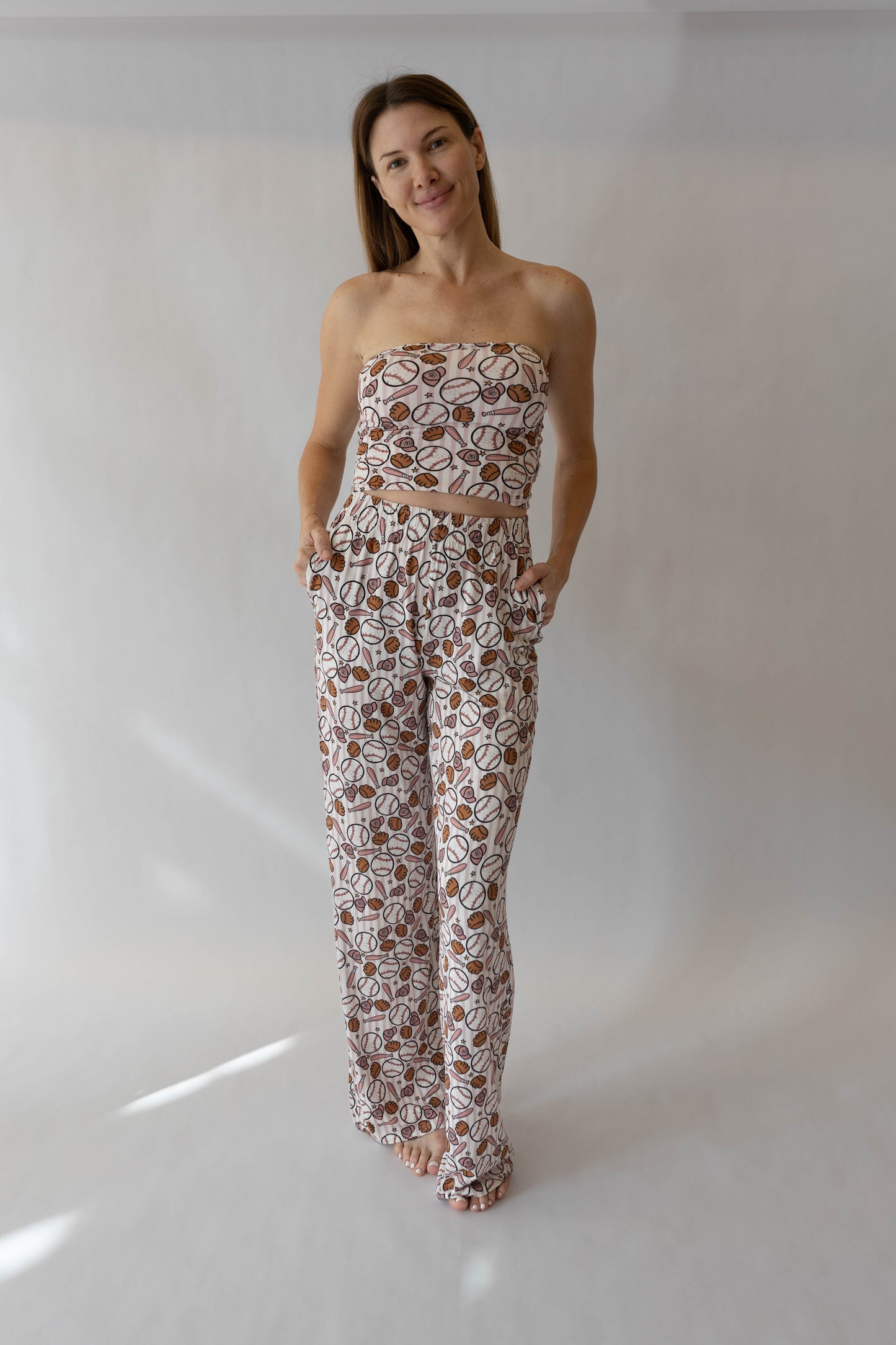 'Not like a Regular Mom' Women's Pink Baseball Set