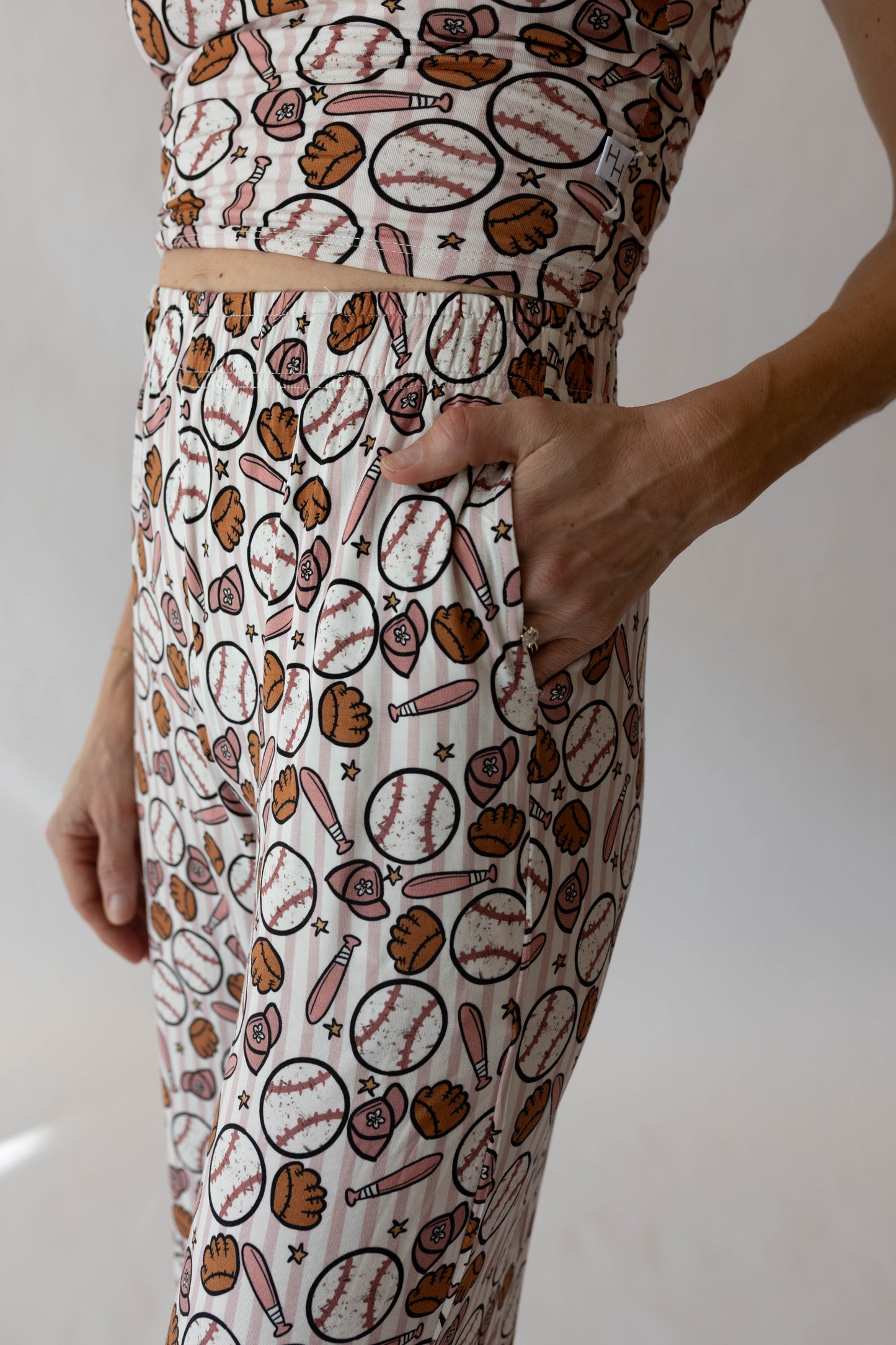 'Not like a Regular Mom' Women's Pink Baseball Set