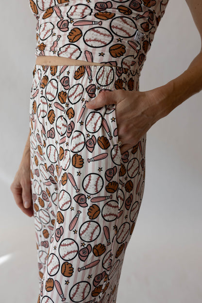 'Not like a Regular Mom' Women's Pink Baseball Set