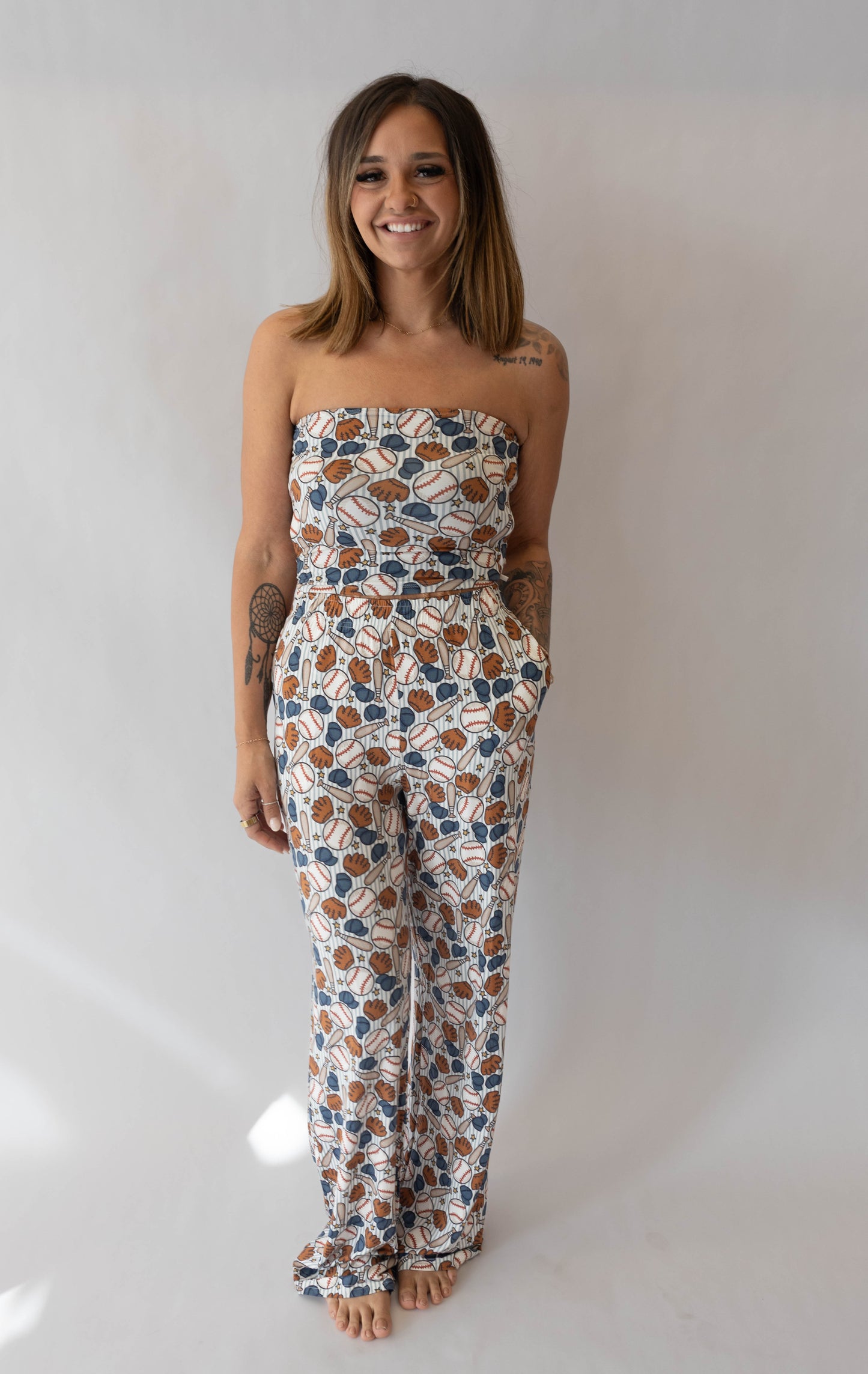 'Not like a Regular Mom' Women's Blue Baseball Set