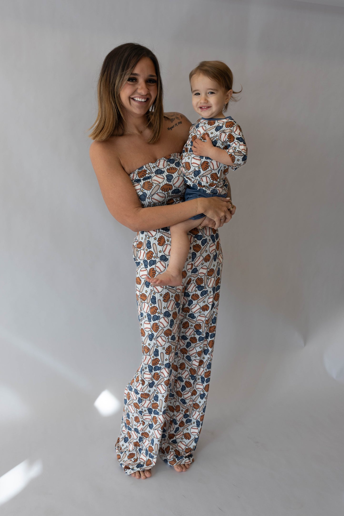 'Not like a Regular Mom' Women's Blue Baseball Set