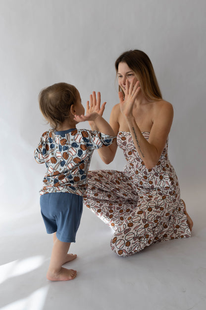 Blue Baseball Boy's Casual Set