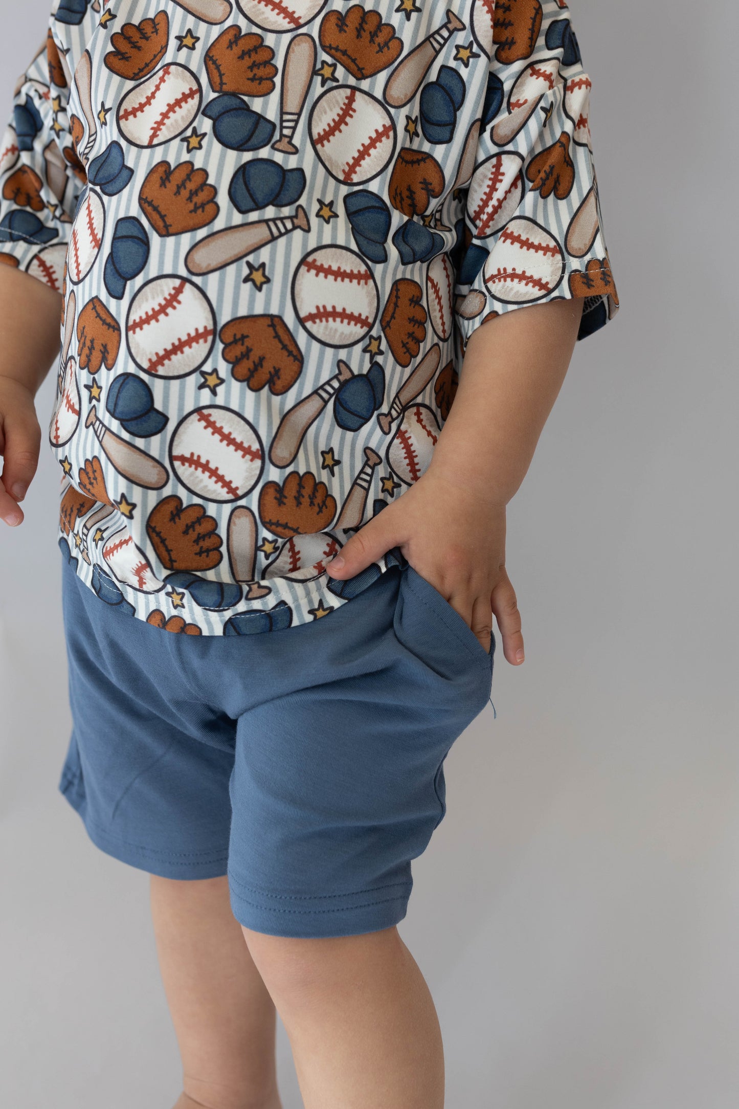 Blue Baseball Boy's Casual Set