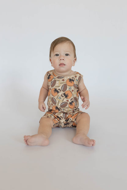 Football Shorty Tank Romper