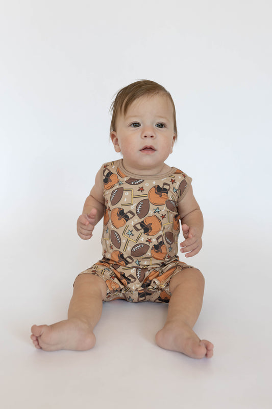 Football Shorty Tank Romper