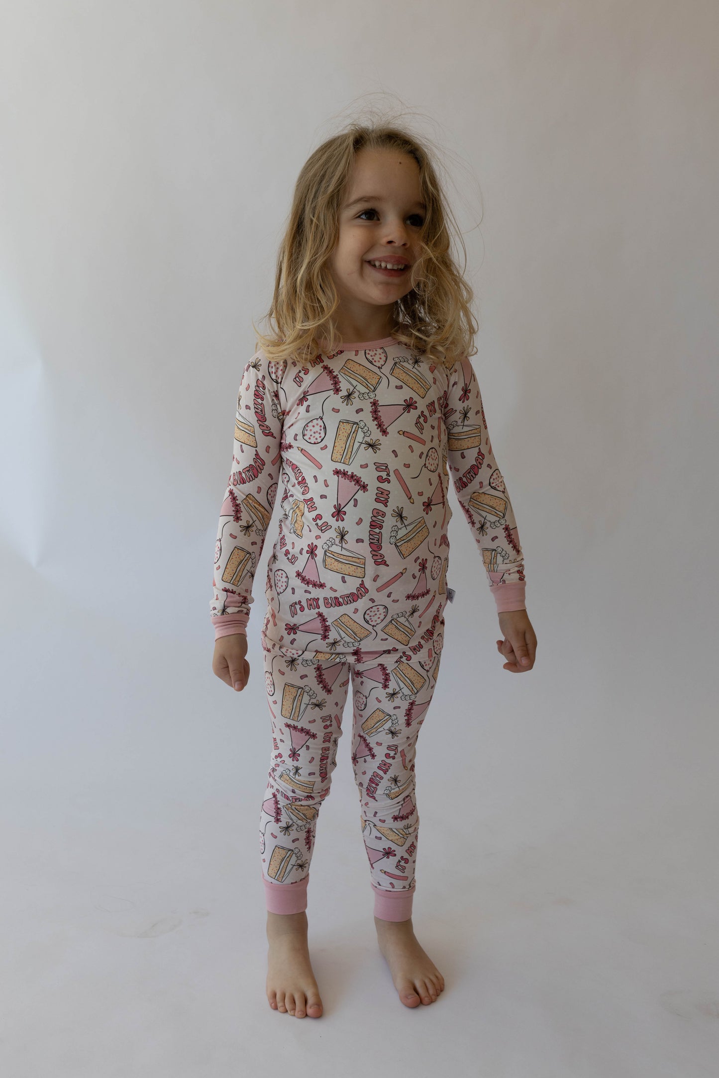 Pink Birthday 2 piece PJ's