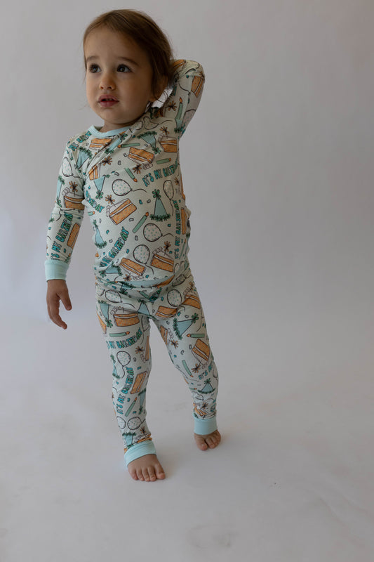 Blue Birthday 2 piece PJ's