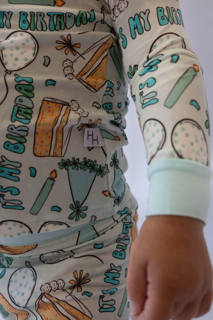 Blue Birthday 2 piece PJ's