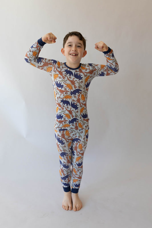 Blue Dino 2 piece PJ's