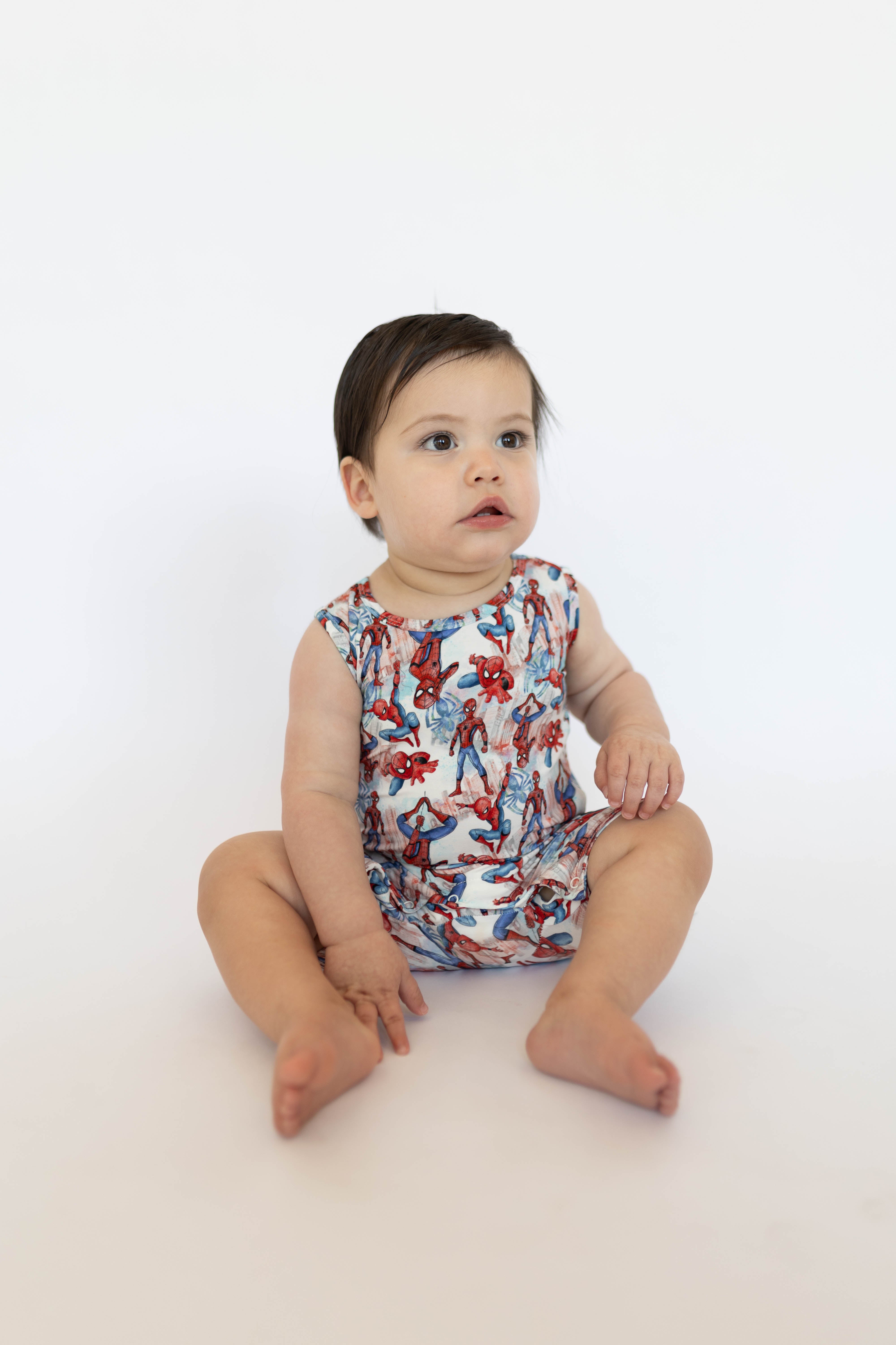 Watercolor Spider-Man Shorty Tank Romper