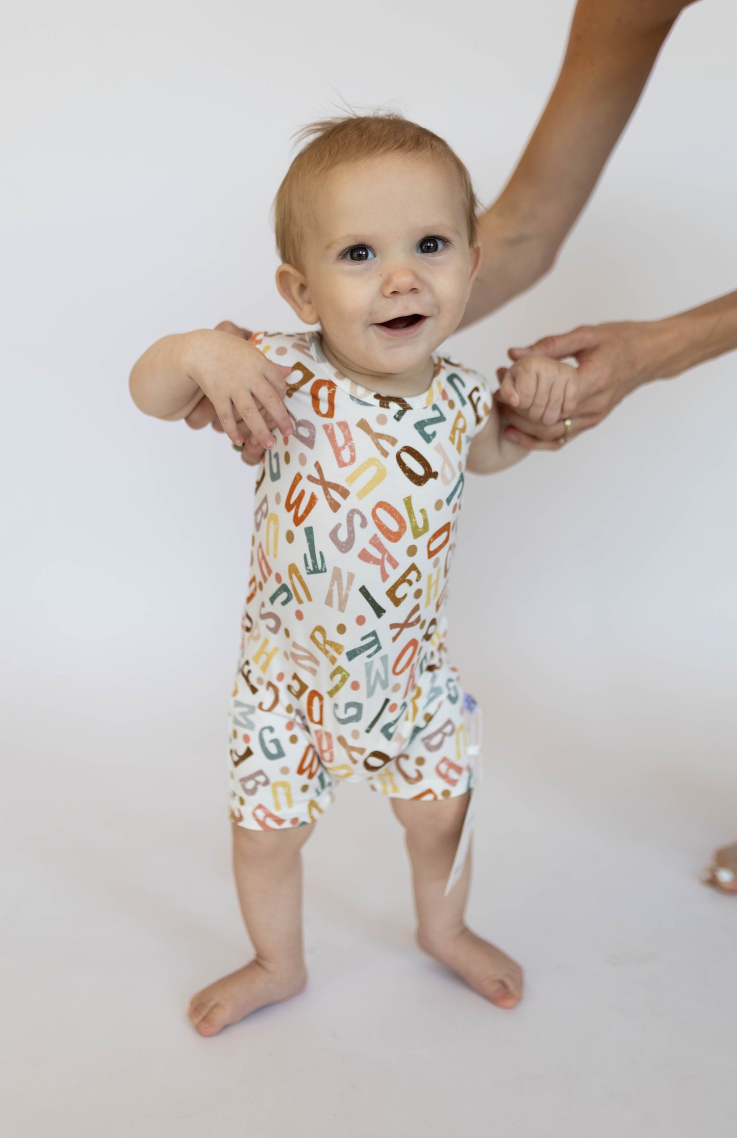 Alphabet Shorty Tank Romper