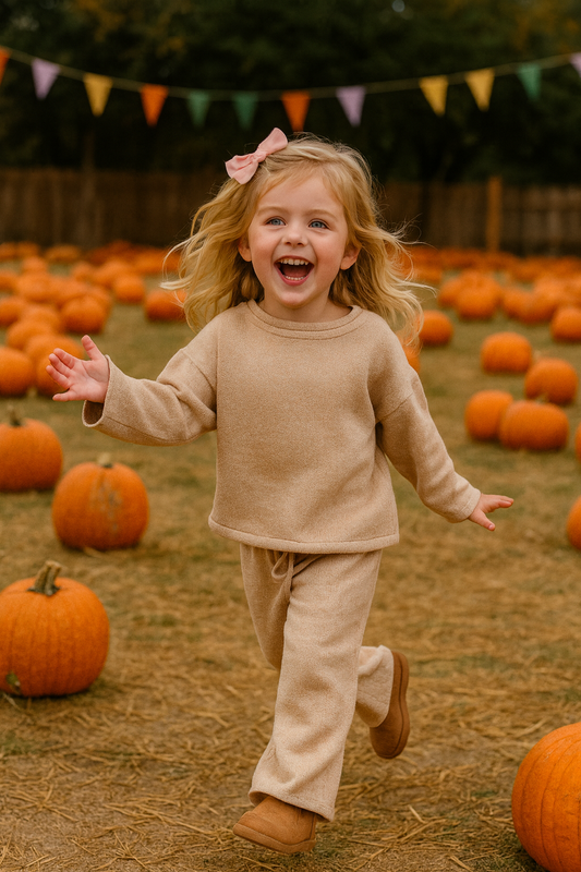 Oversized Latte Knit 2 Piece Set