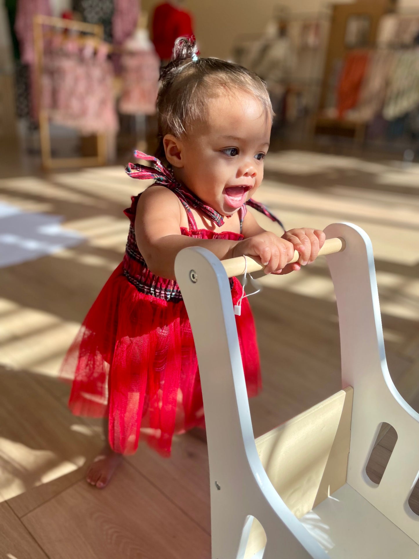 Plaid Tulle Dress Romper