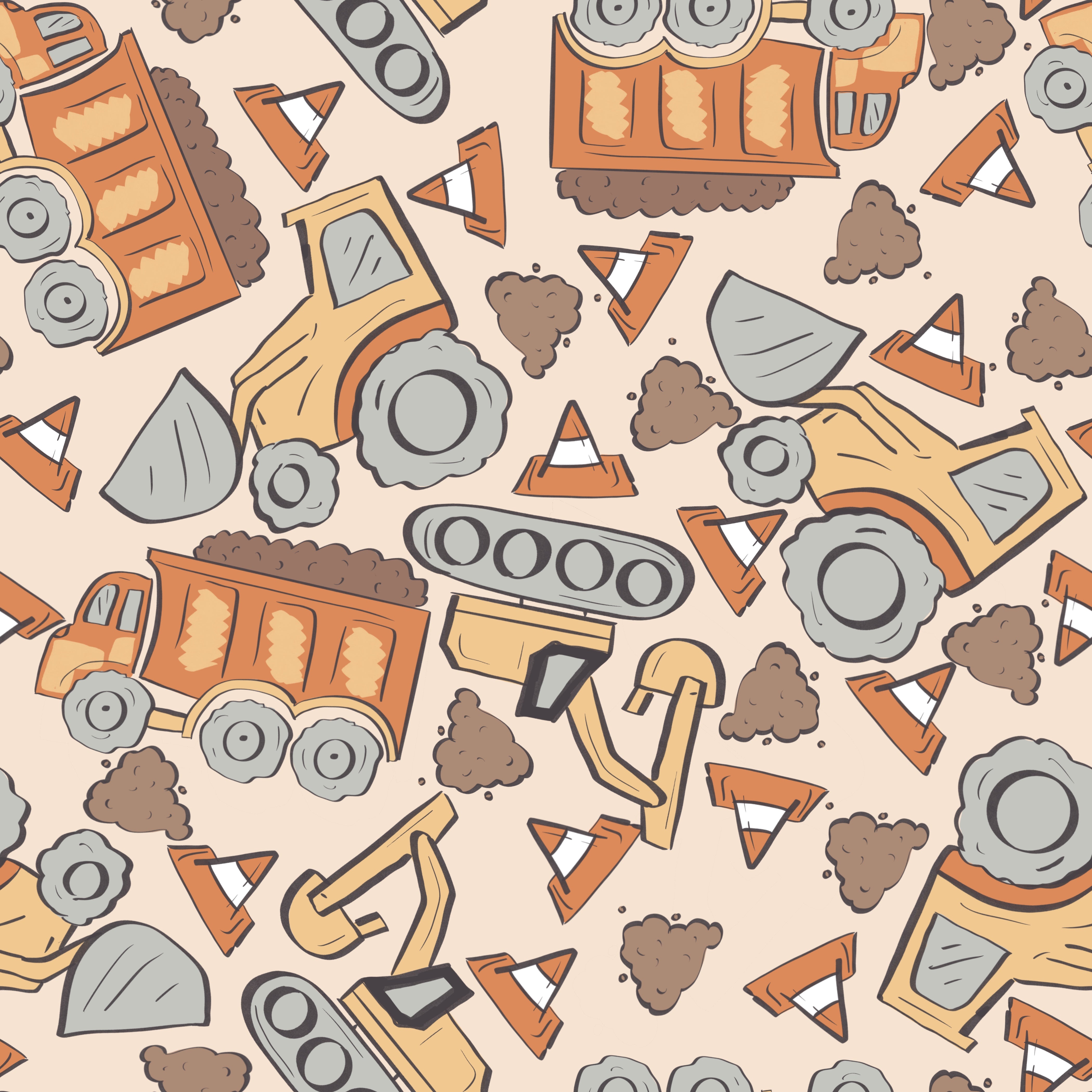 Print Swatch - Dozers