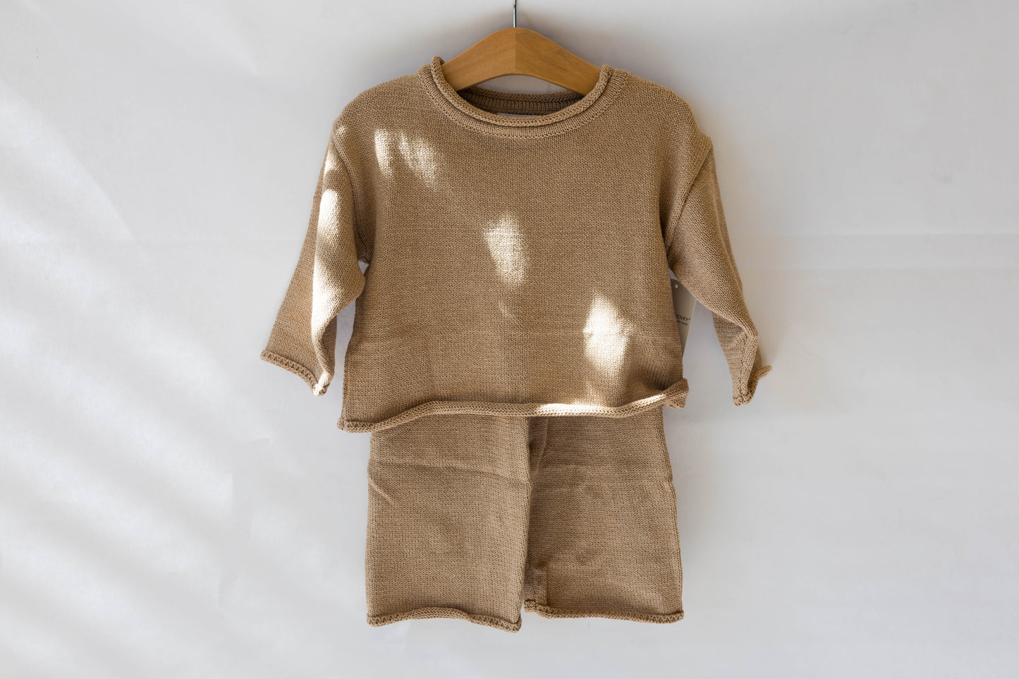 Oversized Latte Knit 2 Piece Set