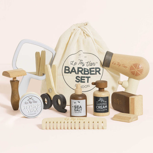 Wooden Barber Kit