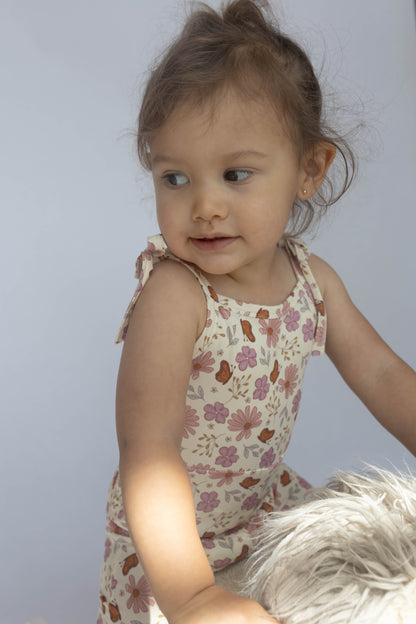 Floral Butterfly Bell Romper