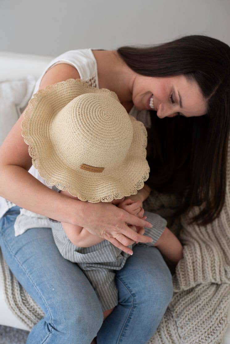 Straw Hat // Sun Hat // Baby Sun Hat // Beach Hat: Cream
