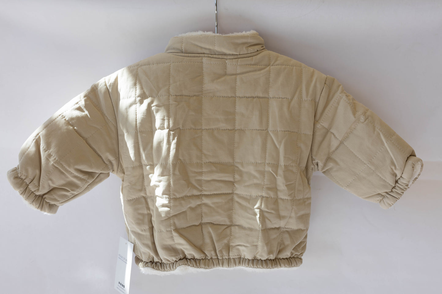 Cream Quilted Lined Jacket