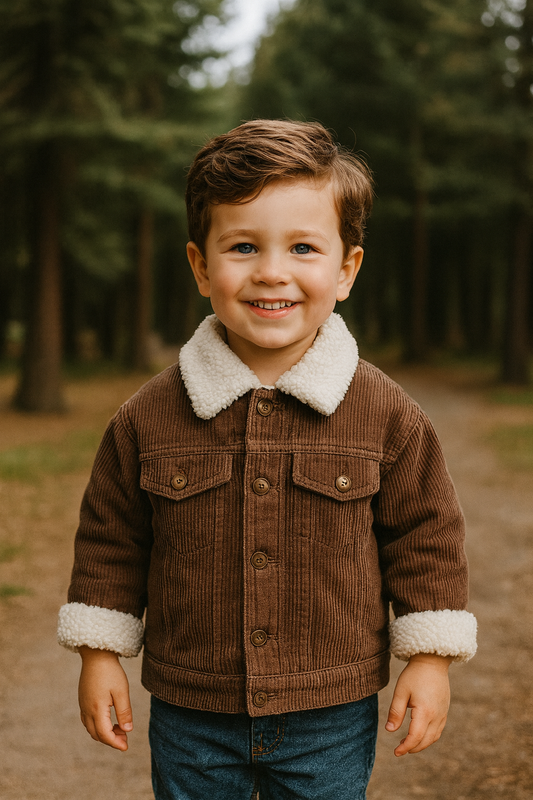 Brown Curdoroy Lined Jacket