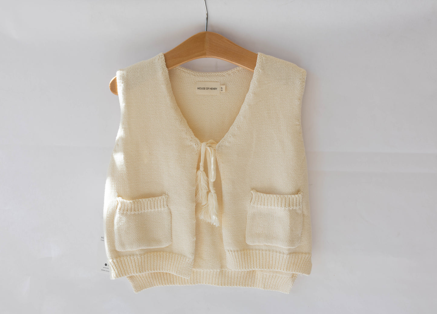 Knit Sweater Vest - White