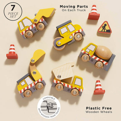 Wooden Construction Vehicle Toys