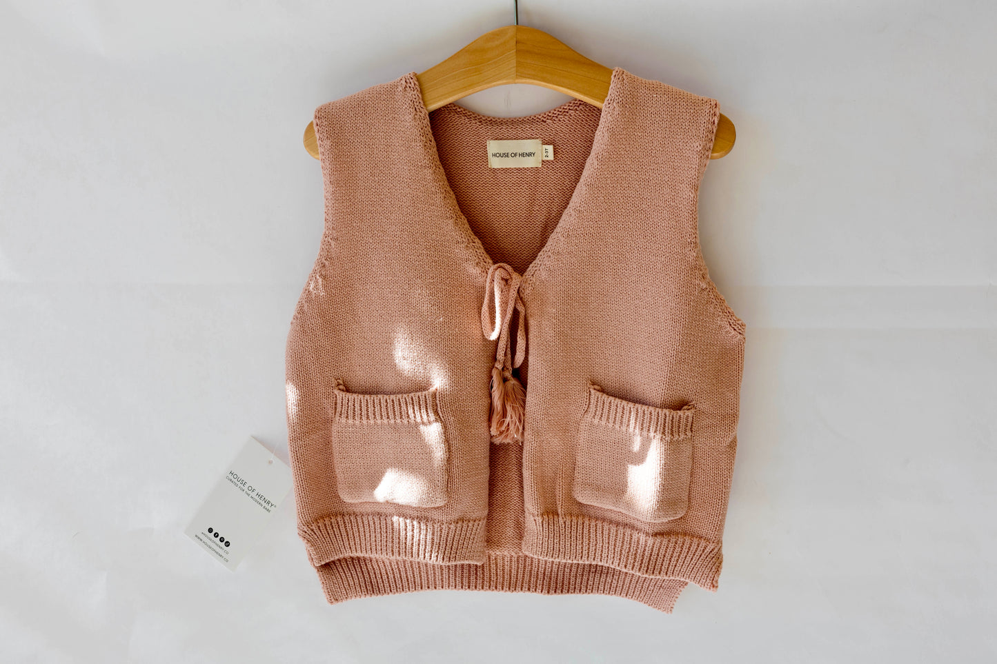 Knit Sweater Vest - Pink