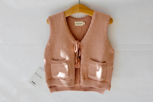 Knit Sweater Vest - Pink