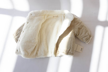Cream Quilted Lined Jacket