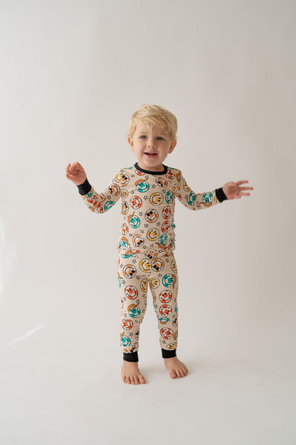 Smiley Check 2 piece PJ's