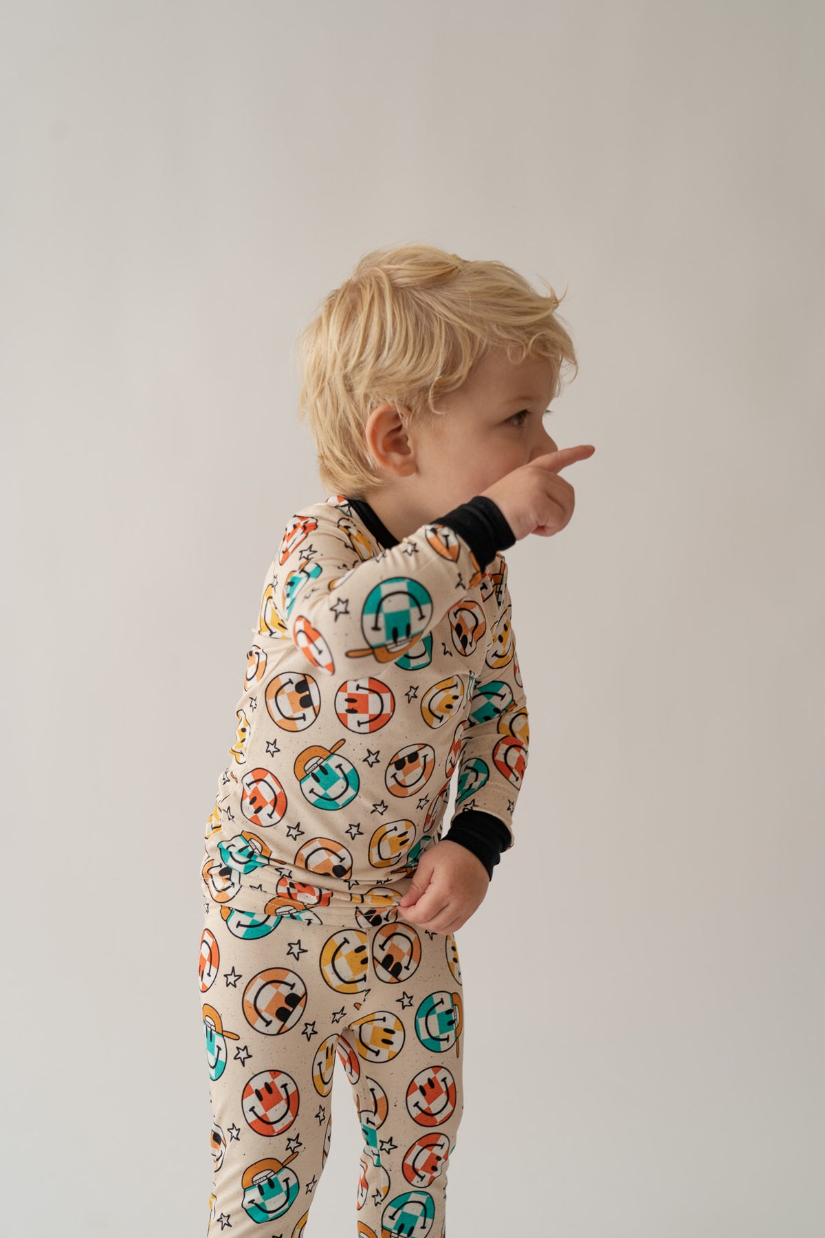 Smiley Check 2 piece PJ's