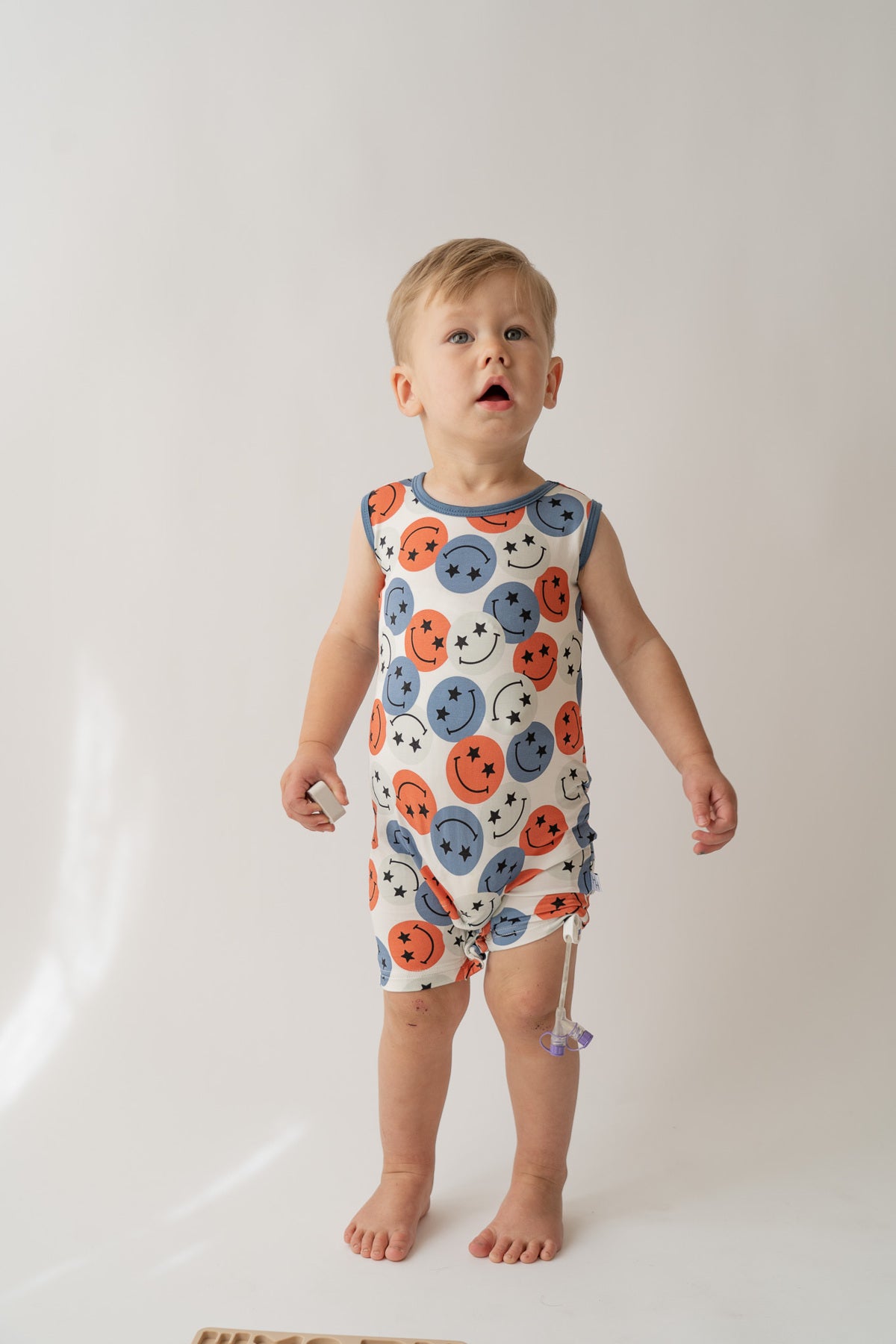 Festive Smiley Shorty Tank Romper