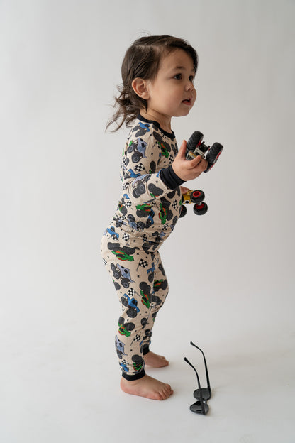Monster Truck 2 piece PJ's