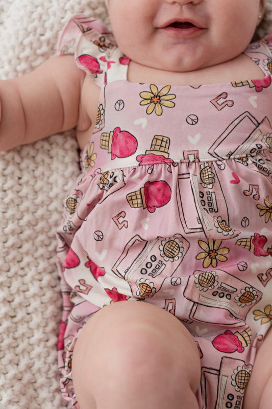 Retro Summer Bubble Romper